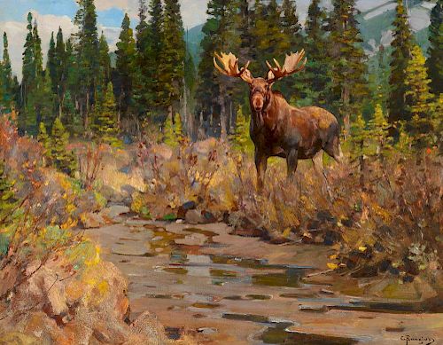 CARL RUNGIUS (1869-1959), Bull Moose