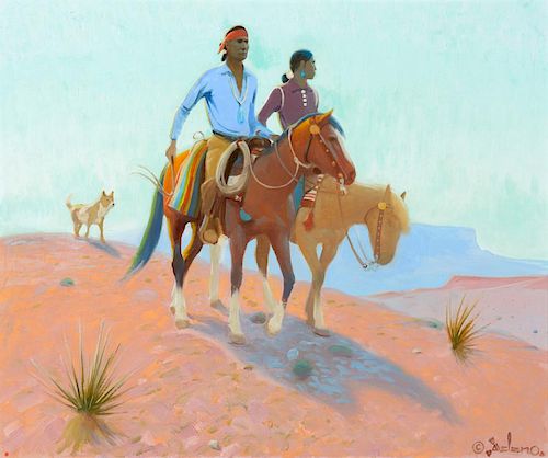 GERARD CURTIS DELANO (1890-1972), Navajo Couple