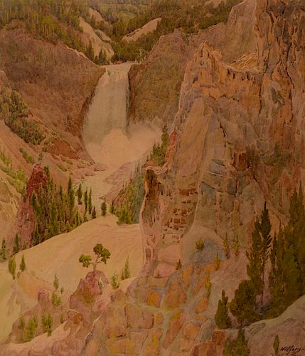 GUNNAR WIDFORSS (1879-1934), Lower Falls of the Yellowstone (1924)