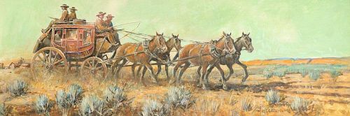 NICK EGGENHOFER (1897-1985), Stagecoach; The Lone Sentinel