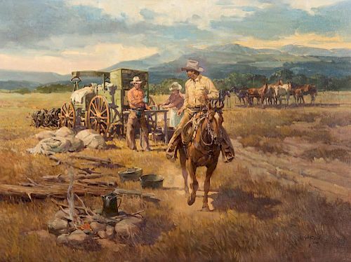 NEWMAN MYRAH (1921-2010), Going on Day Herd
