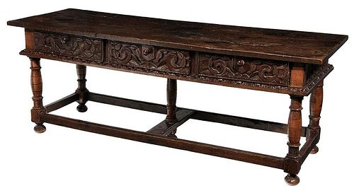 Italian Baroque Carved Refectory Table