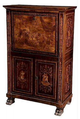Italian Neoclassical Style Marquetry-