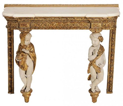 Italian Neoclassical Painted and Gilt