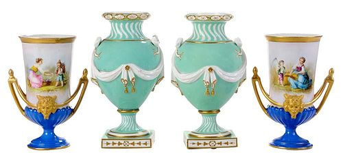Two Pairs of Porcelain Vases