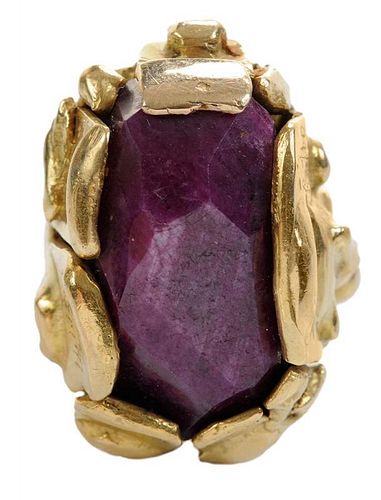 H. Alvin Sharpe Gold and Ruby Ring