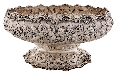 Kirk Repoussé Sterling Footed Bowl