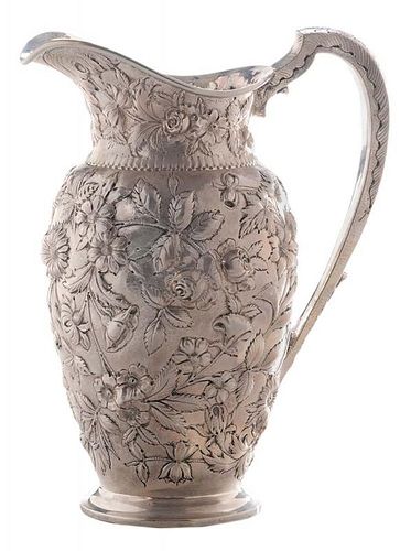 Kirk Repoussé Sterling Water Pitcher