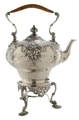 English Silver Hot Water Kettle