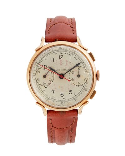 A rose gold chronograph wristwatch, Girard Perregaux