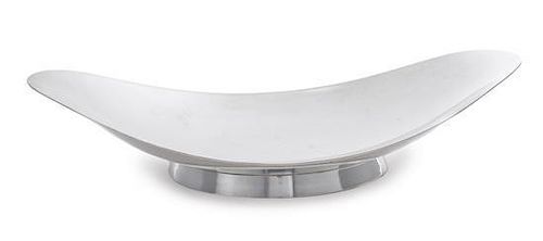 * An American Silver Bowl, Tiffany & Co., New York, NY, of flared oval form and raised on a circular foot.