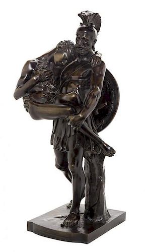 An English Bronze Figural Group Height 27 inches.