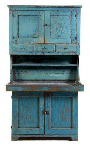 An American Painted Dry Sink Height 76 x width 42 x depth 25 inches.