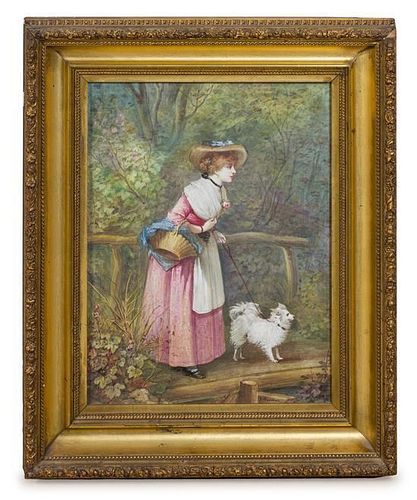 * A Continental Porcelain Plaque Height 16 x width 12 inches.
