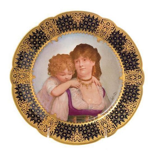 * A Continental Porcelain Cabinet Plate Diameter 9 inches.
