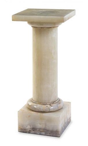 A Continental Onyx Pedestal Height 29 3/4 inches.