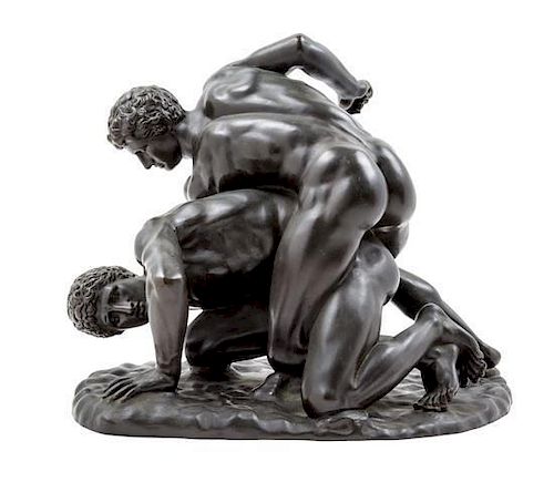* A Grand Tour Bronze Figural Group Width 20 inches.
