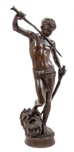 * A French Bronze Figure Height 30 inches.