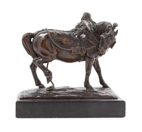 * A French Bronze Model of a Horse Height 4 1/2 inches.