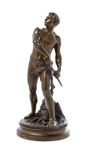 * A French Bronze Figure Height 14 1/2 inches.