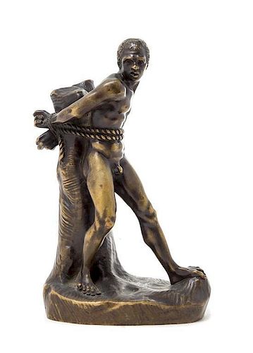 * A Continental Bronze Figure Height 7 1/2 inches.