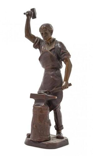 * A Continental Cast Metal Figure Height 10 3/4 inches.