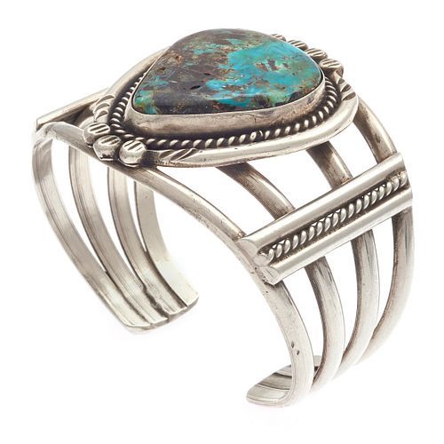 Navajo Turquoise, Sterling Silver Bracelet