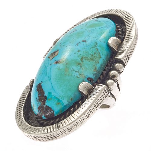 Navajo Turquoise, Sterling Silver Ring