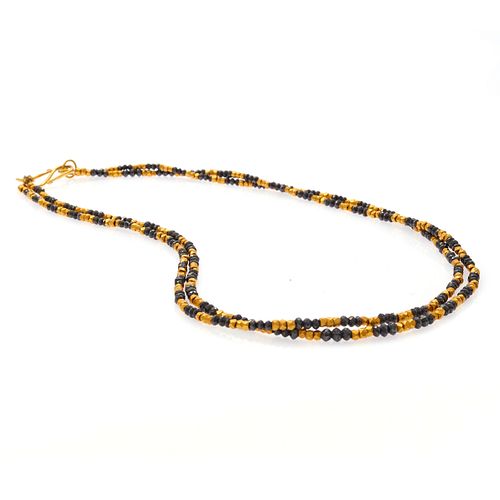 Black Diamond, 18k Yellow Gold Necklace