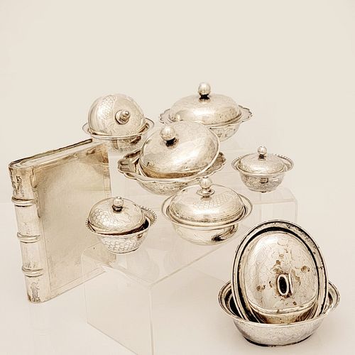 Collection of Chinese Export Silver Table Articles