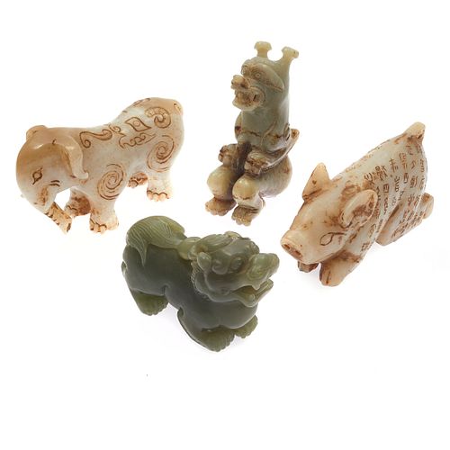 Collection of Nephrite Carved Animals