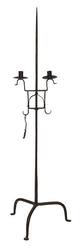 Wrought Iron Candle Holder and Wick Trimmer