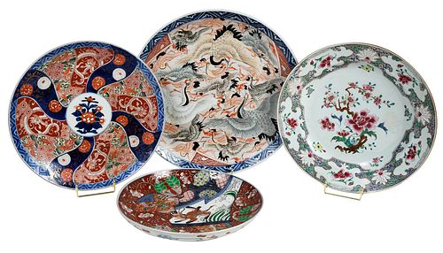 Four Large Imari Dishes