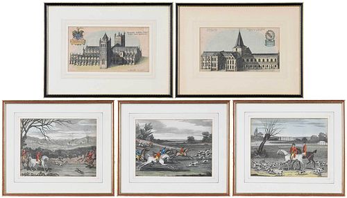 Group of Five Miscellaneous British Prints