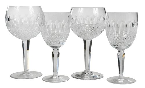 24 Pieces Waterford Hock Cut "Colleen" Glass Stemware