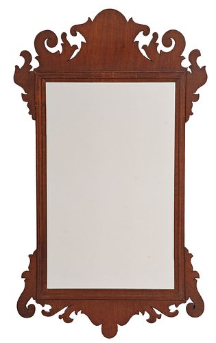 Chippendale Scrolled Mahogany Mirror