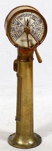 DURKEE MARINE PRODUCTS BRASS SHIP'S TELEGRAPH