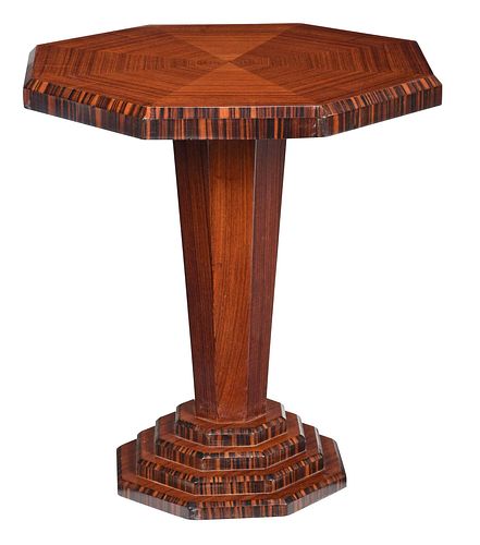 Art Deco Mahogany and Rosewood Occasional Table
