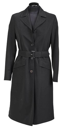Prada Black Overcoat with Mink Lining