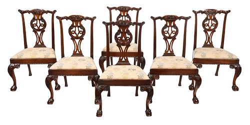 Set of Six George III Style Mahogany Dining Chairs