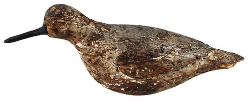 Obediah Verity Attributed Painted Sandpiper Decoy