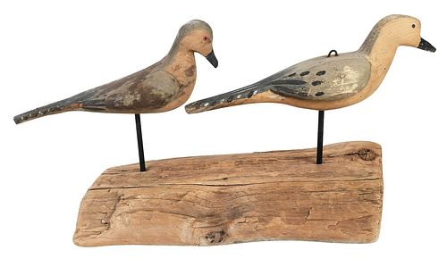 Pair of Mourning Dove Decoys