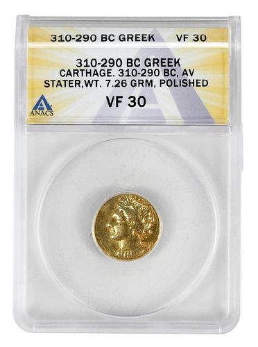 Carthage Gold Stater, 310-290 B.C. 