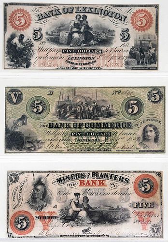 North Carolina Obsolete Bank Notes, Other Ephemera
