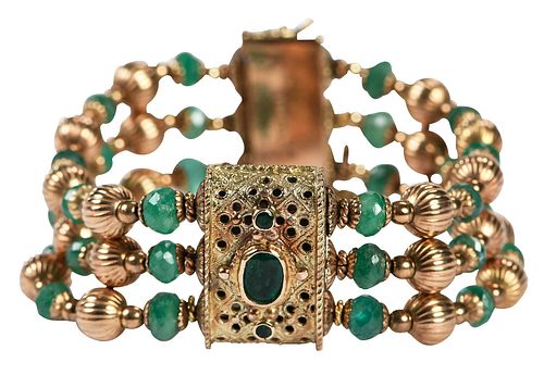10kt. Emerald Bracelet 