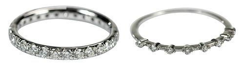 Two Platinum Diamond Rings
