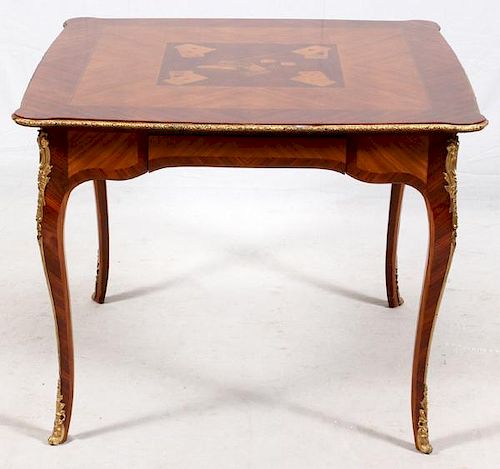 FRUITWOOD INLAID GAMES TABLE