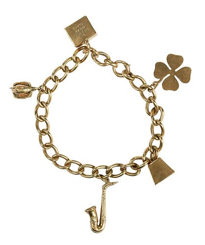 Tiffany & Co. 14kt. Charm Bracelet 