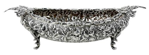 J. E. Caldwell Sterling Repousse Footed Serving Bowl