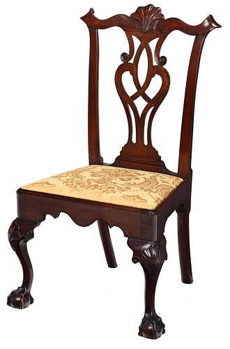 Philadelphia Chippendale Shell Carved Mahogany Chair